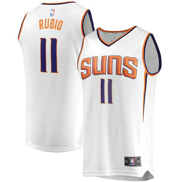 Maillot nba Phoenix Suns Association Edition Homme Ricky Rubio 11 Blanc